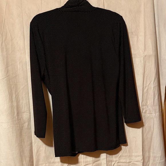 17-Lauren Ralph Lauren Black and White Dotted Blouse - Picture 4 of 4